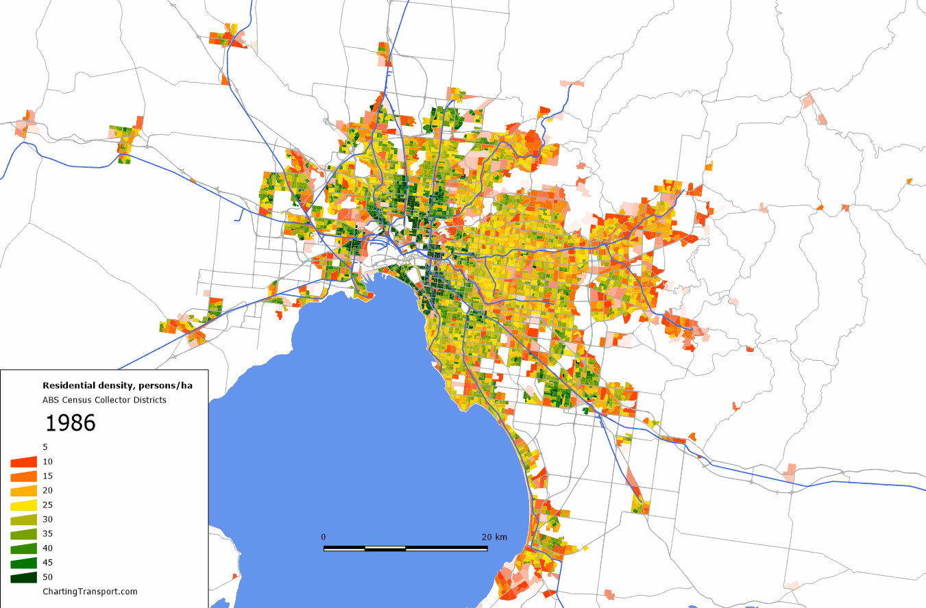 Melbourne residential density